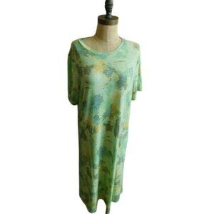 Logo by Lori Goldstein Size L Large Artsy STRETCH Knit Dress